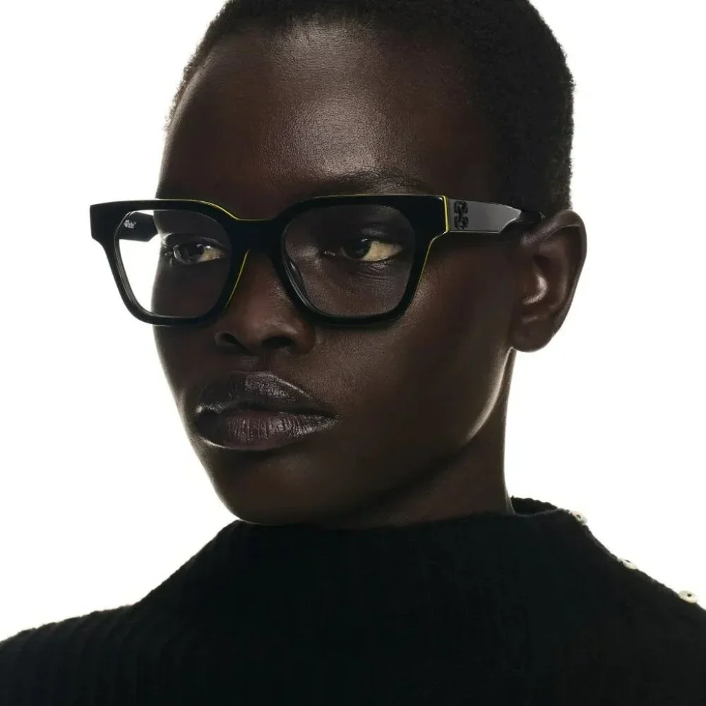 Off-White STYLE 7P Women Eyeglasses Black/Yellow Square | Model OERJ07P 1300